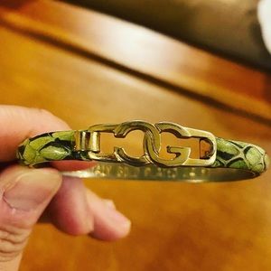 $100 Gucci Snakeskin 24k Gold-plated bracelet